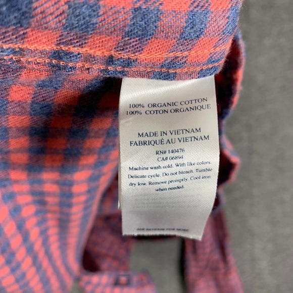 Faherty Flannel Shirt Men Medium Stretch Seaview Check Button Up Long Sleeve - Picture 4 of 10